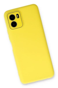 Vivo Y15S Kılıf Lansman Glass Kapak - Sarı