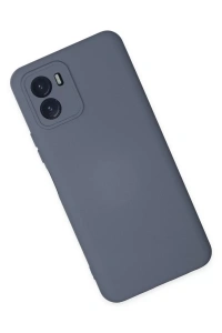 Vivo Y15S Kılıf Nano içi Kadife Silikon - Gri