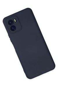 Vivo Y15S Kılıf Nano içi Kadife Silikon - Lacivert