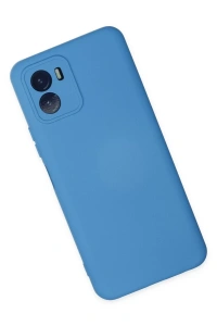 Vivo Y15S Kılıf Nano içi Kadife Silikon - Mavi