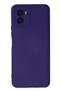 Vivo Y15S Kılıf Nano içi Kadife Silikon - Mor