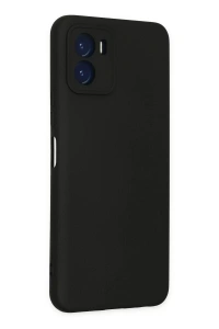Vivo Y15S Kılıf Nano içi Kadife Silikon - Siyah