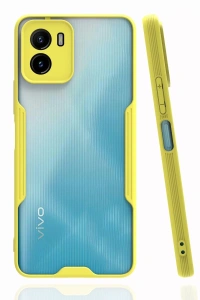 Vivo Y15S Kılıf Platin Silikon - Sarı