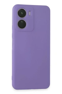 Vivo Y16 Kılıf First Silikon - Lila