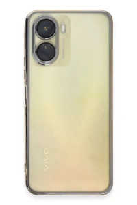 Vivo Y16 Kılıf Lensli Silikon - Gold
