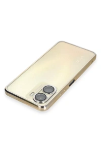 Vivo Y16 Kılıf Lensli Silikon - Gold