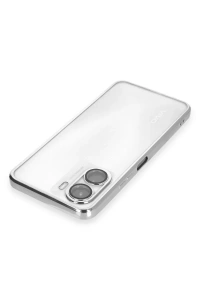 Vivo Y16 Kılıf Lensli Silikon - Gümüş