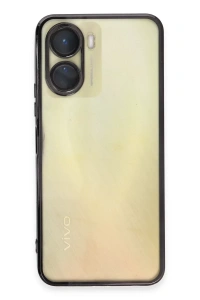 Vivo Y16 Kılıf Lensli Silikon - Siyah
