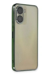 Vivo Y16 Kılıf Lensli Silikon - Yeşil