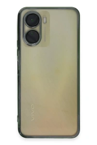Vivo Y16 Kılıf Lensli Silikon - Yeşil