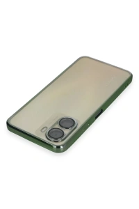 Vivo Y16 Kılıf Lensli Silikon - Yeşil