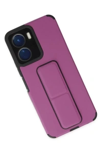 Vivo Y16 Kılıf Mega Standlı Silikon - Mor