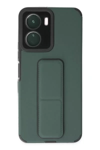 Vivo Y16 Kılıf Mega Standlı Silikon - Yeşil
