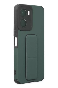 Vivo Y16 Kılıf Mega Standlı Silikon - Yeşil