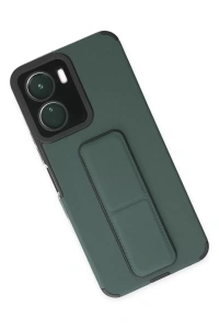 Vivo Y16 Kılıf Mega Standlı Silikon - Yeşil