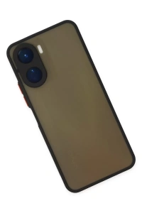 Vivo Y16 Kılıf Montreal Silikon Kapak - Siyah