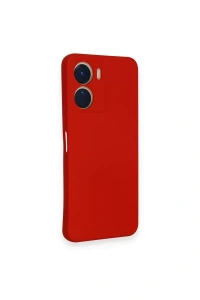 Vivo Y16 Kılıf Nano içi Kadife Silikon - Kırmızı