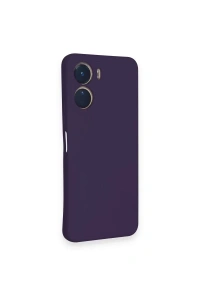 Vivo Y16 Kılıf Nano içi Kadife Silikon - Mor