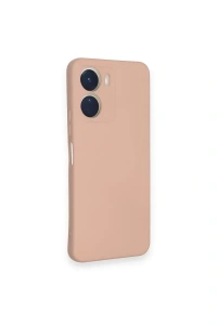 Vivo Y16 Kılıf Nano içi Kadife Silikon - Pudra