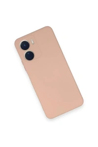 Vivo Y16 Kılıf Nano içi Kadife Silikon - Pudra