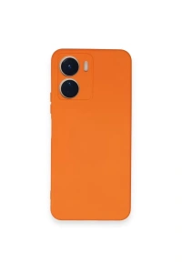 Vivo Y16 Kılıf Nano içi Kadife Silikon - Turuncu