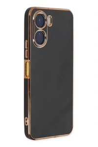 Vivo Y16 Kılıf Volet Silikon - Siyah
