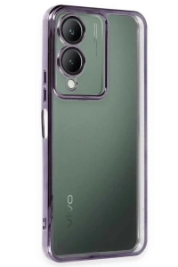 Vivo Y17S Kılıf Lensli Silikon - Mor