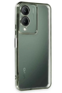 Vivo Y17S Kılıf Lensli Silikon - Yeşil