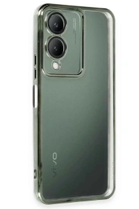 Vivo Y17S Kılıf Lensli Silikon - Yeşil