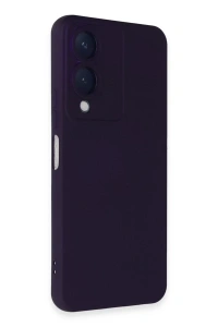 Vivo Y17S Kılıf Nano içi Kadife Silikon - Mor