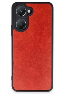 Vivo Y18 Kılıf Aras Deri Kapak - Kırmızı