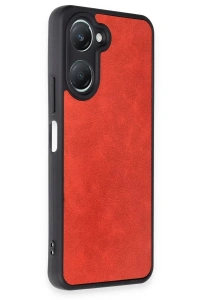 Vivo Y18 Kılıf Aras Deri Kapak - Kırmızı