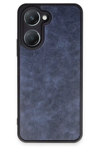 Vivo Y18 Kılıf Aras Deri Kapak - Lacivert