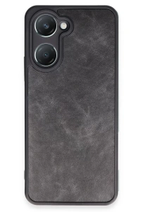 Vivo Y18 Kılıf Aras Deri Kapak - Siyah