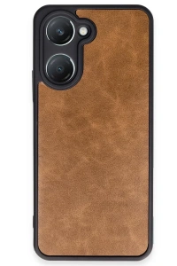 Vivo Y18 Kılıf Aras Deri Kapak - Taba