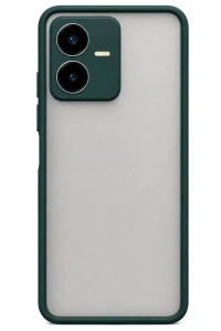 Vivo Y22 2022 Kılıf Montreal Silikon Kapak - Koyu Yeşil