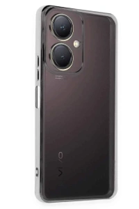Vivo Y27 Kılıf Lensli Silikon - Gümüş