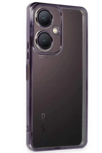 Vivo Y27 Kılıf Lensli Silikon - Mor