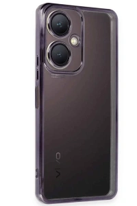 Vivo Y27 Kılıf Lensli Silikon - Mor
