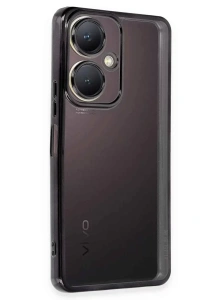 Vivo Y27 Kılıf Lensli Silikon - Siyah