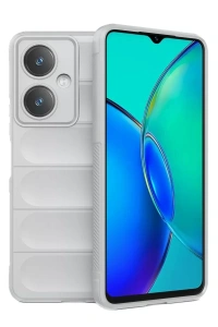 Vivo Y27 Kılıf Optimum Silikon - Krem