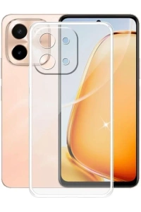 Vivo Y28 Kılıf Lüx Şeffaf Silikon