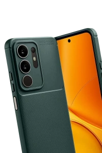 Vivo Y29 4G Auto Focus Karbon Kapak - Koyu Yeşil