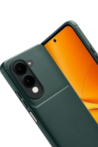 Vivo Y29S Auto Focus Karbon Kapak - Koyu Yeşil