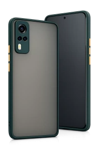 Vivo Y53S Kılıf Montreal Silikon Kapak - Yeşil