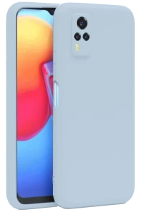 Vivo Y53S Kılıf Nano içi Kadife Silikon - Buz Mavi