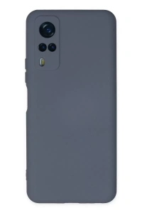 Vivo Y53S Kılıf Nano içi Kadife Silikon - Gri