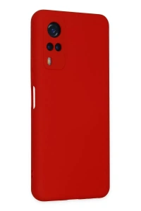 Vivo Y53S Kılıf Nano içi Kadife Silikon - Kırmızı