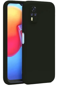 Vivo Y53S Kılıf Nano içi Kadife Silikon - Siyah