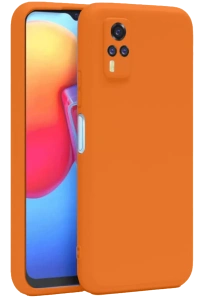 Vivo Y53S Kılıf Nano içi Kadife Silikon - Turuncu